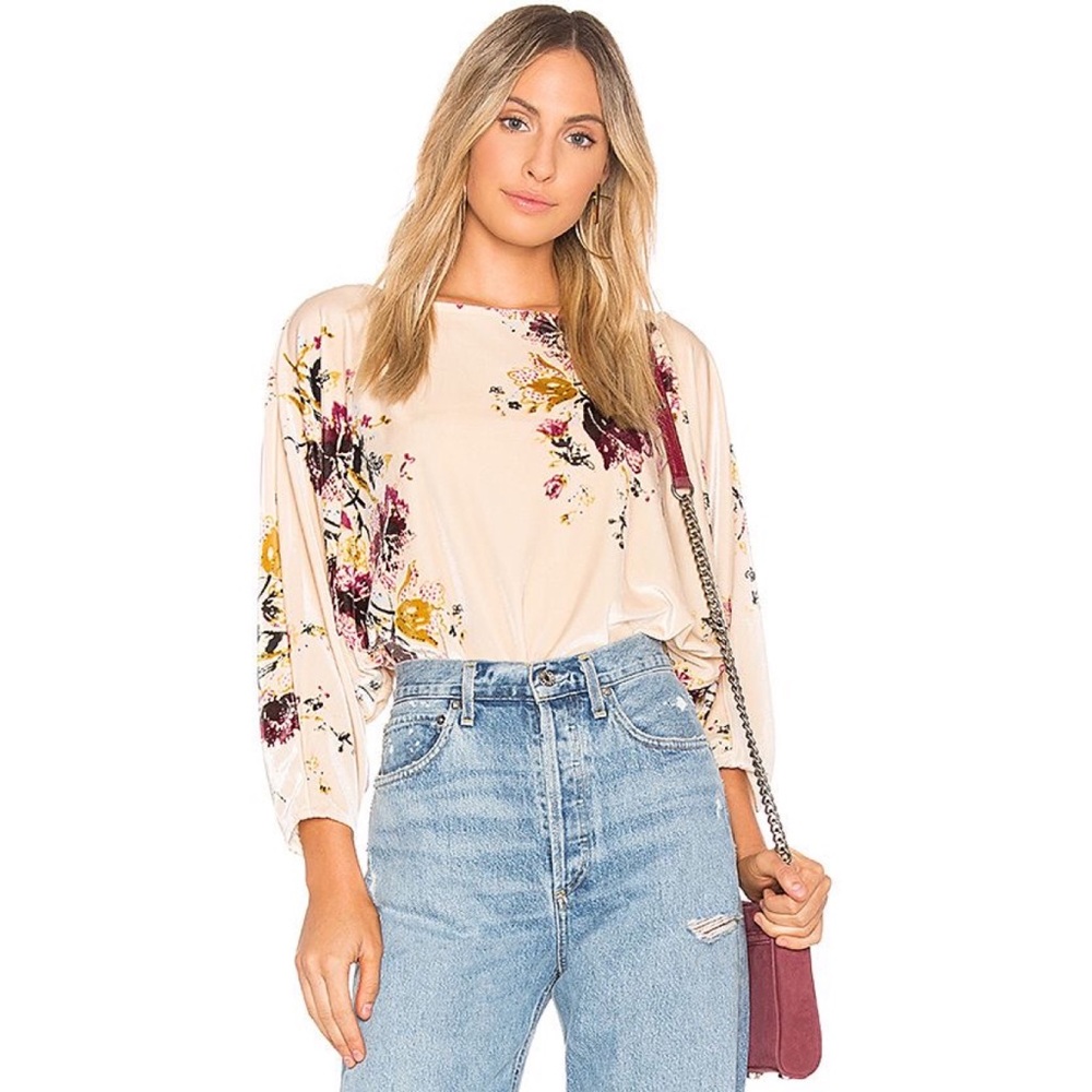 Free People Babe Slouchy Velvet Bodysuit